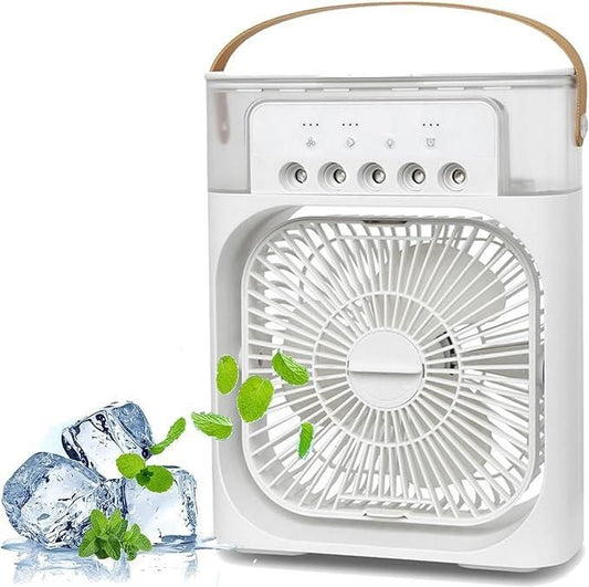 MINI HUMIDIFIER PORTABLE AIR CONDITIONER COOLER WITH 3 SPEED MODE & WATER SPRAY