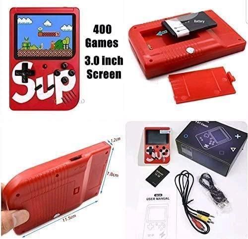 400 in 1 Sup Video Games Portable, Led Screen and USB Rechargeable, Handheld Console, Classic Retro Game Box Toy for Kids Boys & Girls